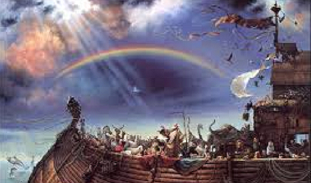 La tierra se convierte en un gran mar: Noé se salva