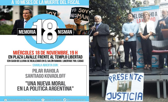 A 10 meses de la muerte de Nisman: acto con Santiago Kovadlof, Pilar Rahola y Marcos Aguinis