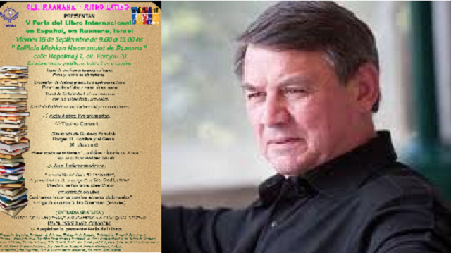La V Feria del Libro Internacional en Español llega en septiembre a Raanana, con José Caro