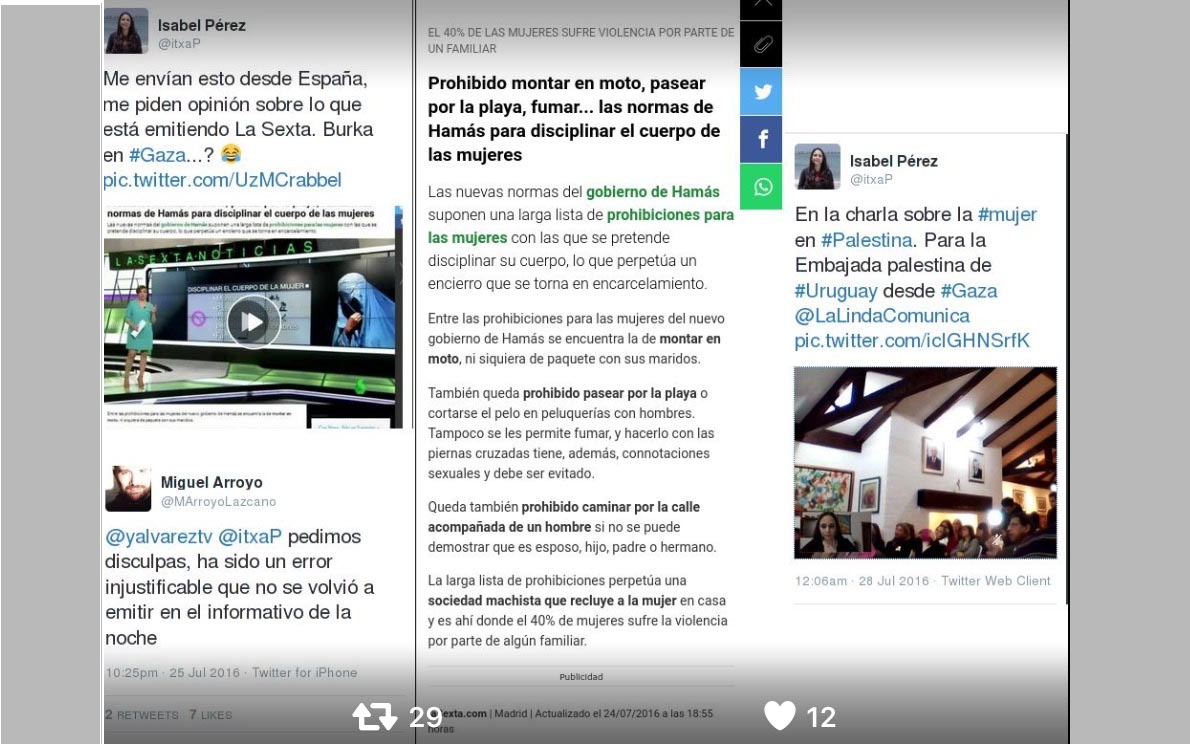 La Sexta, cómplice de la violencia machista en Gaza