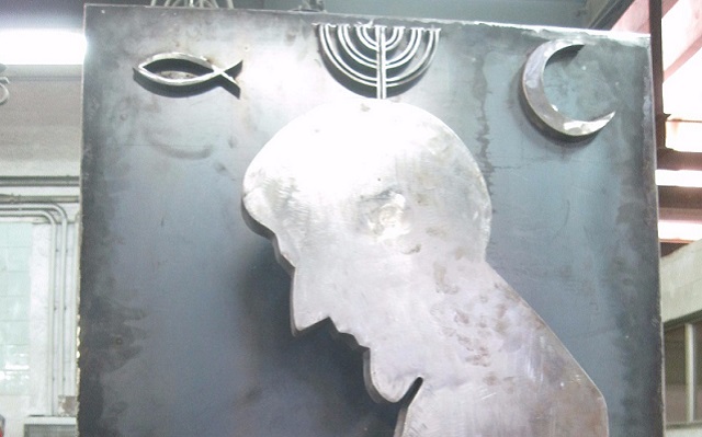 Un monumento a Hasday Ibn Shaprut, con el alcalde de Jaén, Francisco Javier Márquez Sánchez