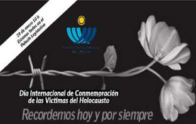 Políticos uruguayos en Memoria de la Shoá, con Rafael Winter