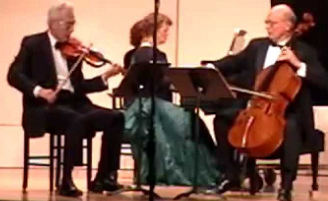 Segundo Trío para piano de Brahms, con Arnold Steinhardt junto a Steven Doane y Barbara Lister-Sink