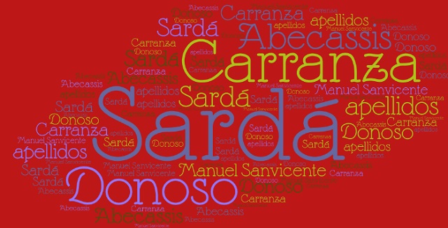 El origen de los apellidos Sardá, Donoso, Carranza y Abecassis