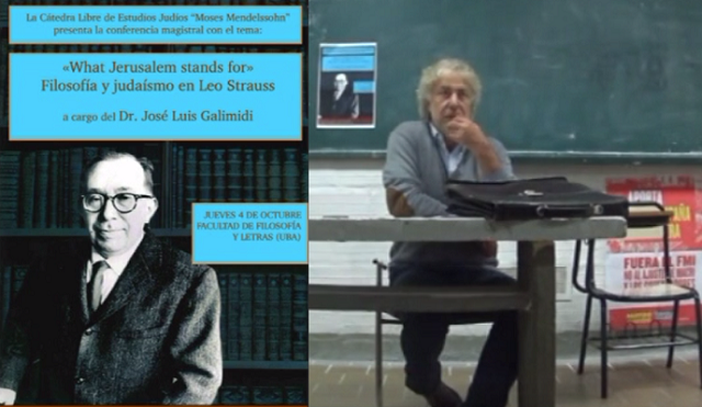 Filosofía y judaísmo en Leo Strauss, con el dr. José Luis Galimidi (UBA, Bs. As. 4/10/2018)