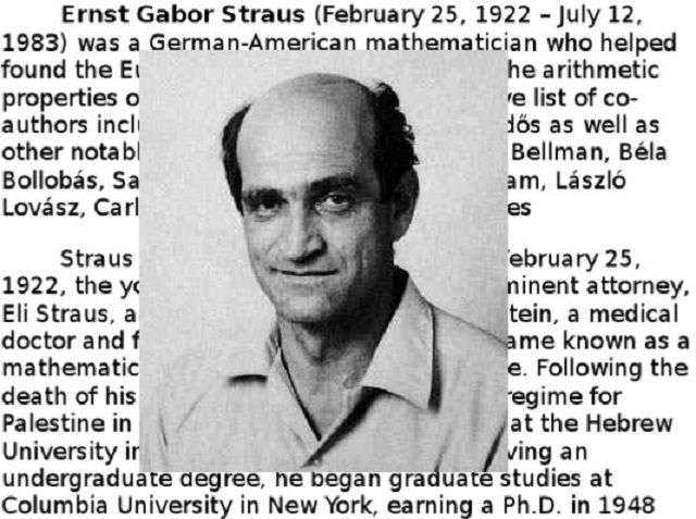 Las numerosas contribuciones del matemático Ernst Gabor Straus